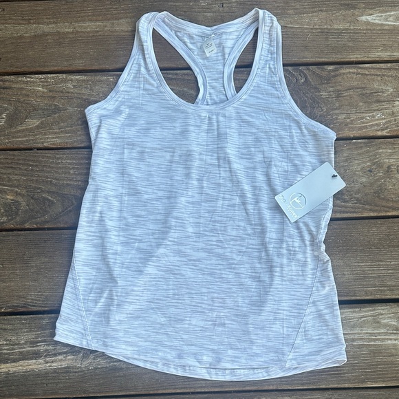 90 Degree By Reflex Light Gray Racerback Tank Top size M - Picture 1 of 4